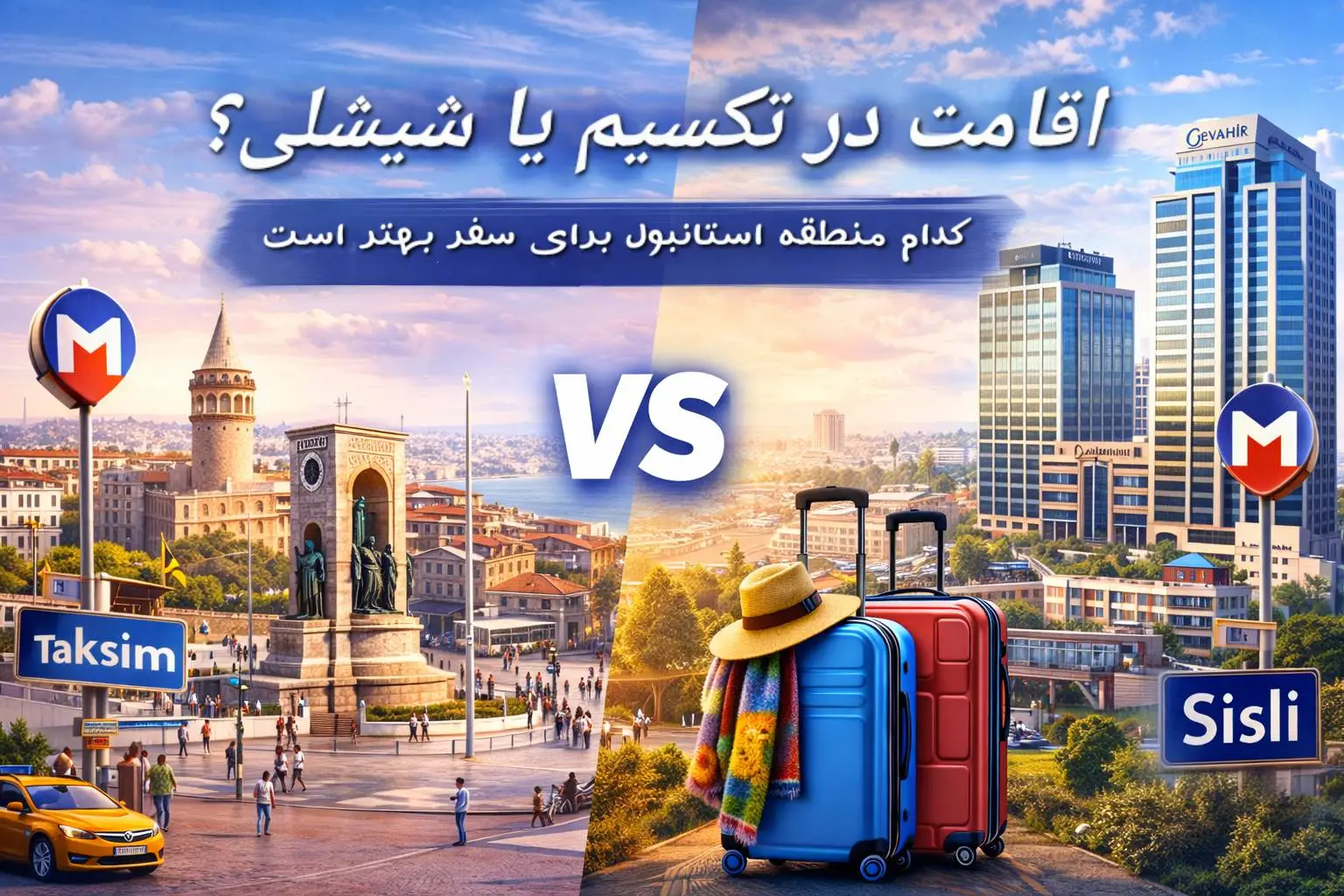 مقایسه اقامت در تکسیم یا شیشلی؟